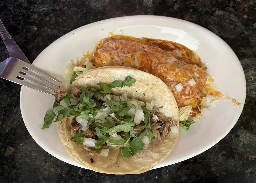 Beef Taco and Tamale
